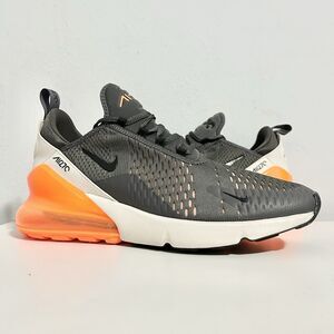 Nike Air Max 270 “Grey Total Orange” Mens Size 11-12.5 Lifestyle Running Sneaker